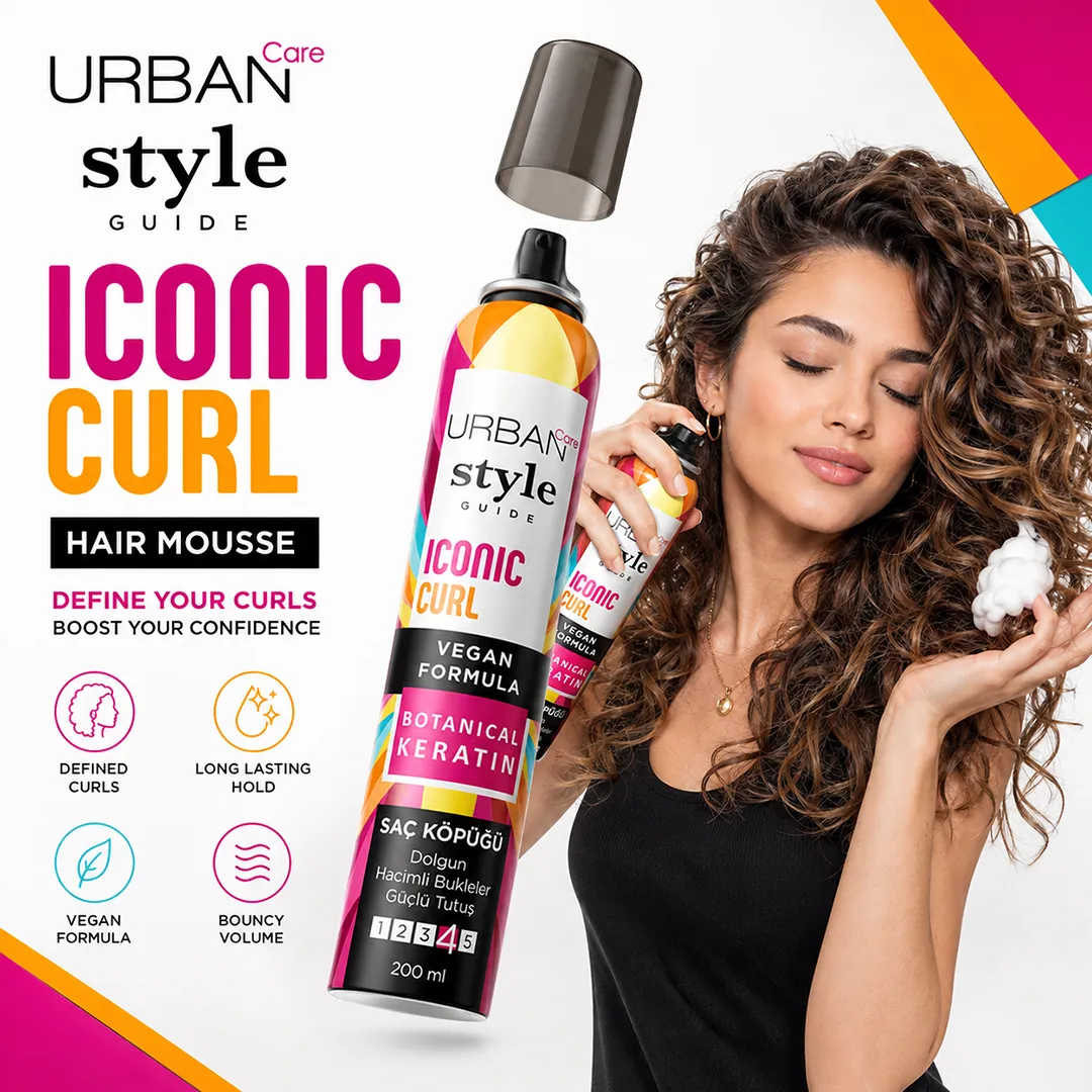 URBAN CARE STYLE ICONIC CURL HAIR MOUSSE 200ML