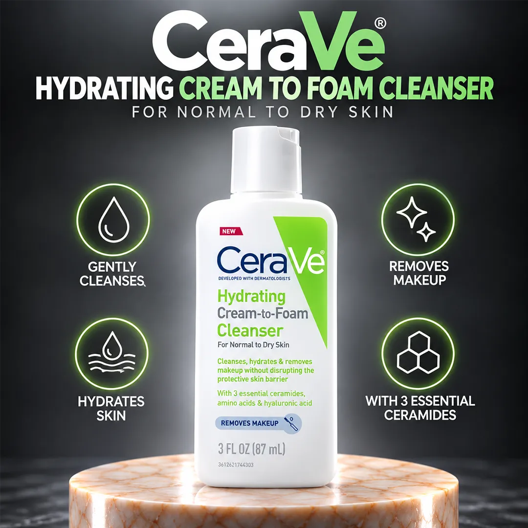 CERAVE HYDRATING CREAM TO FOAM CLEANSER 087ML