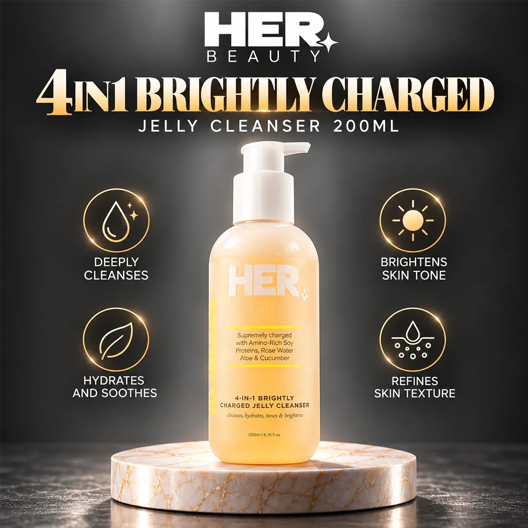 HER BEAUTY 4 IN 1 BRIGHTLY  CHARGED JELLY CLEANSER 200ML