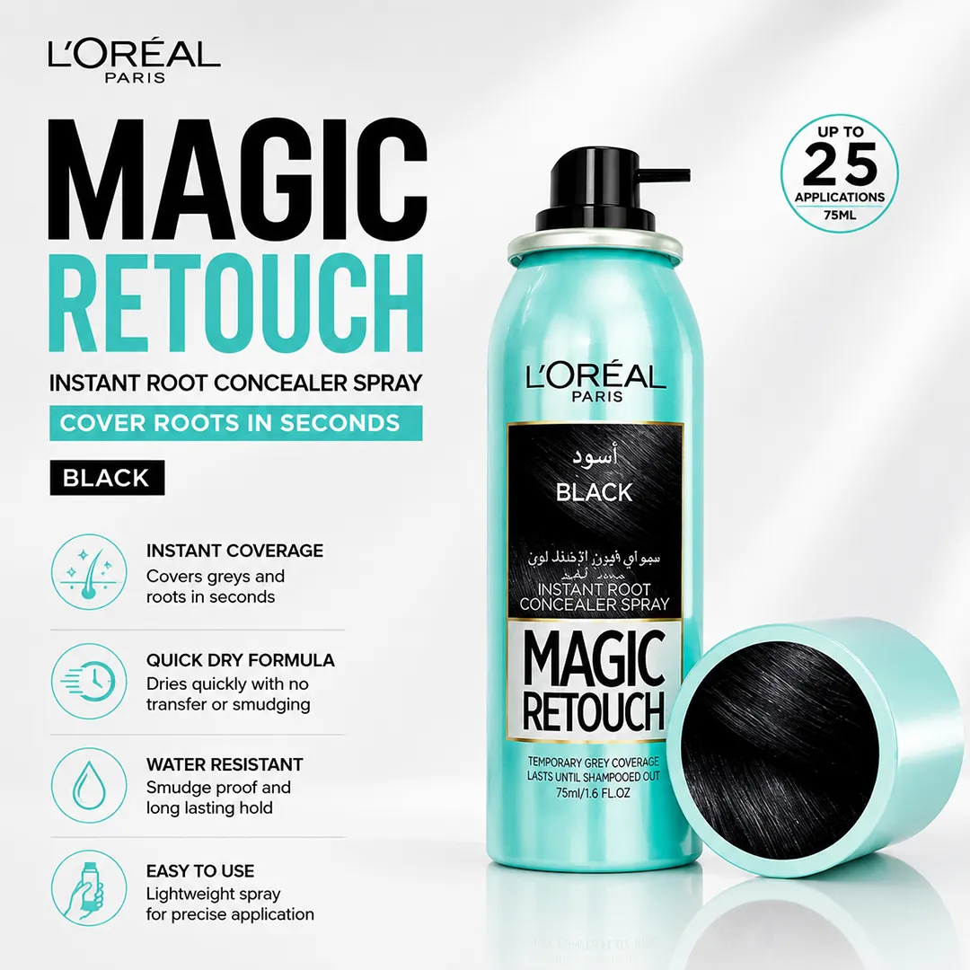LOREAL MAGIC RETOUCH SPRAY 75ML BLACKK