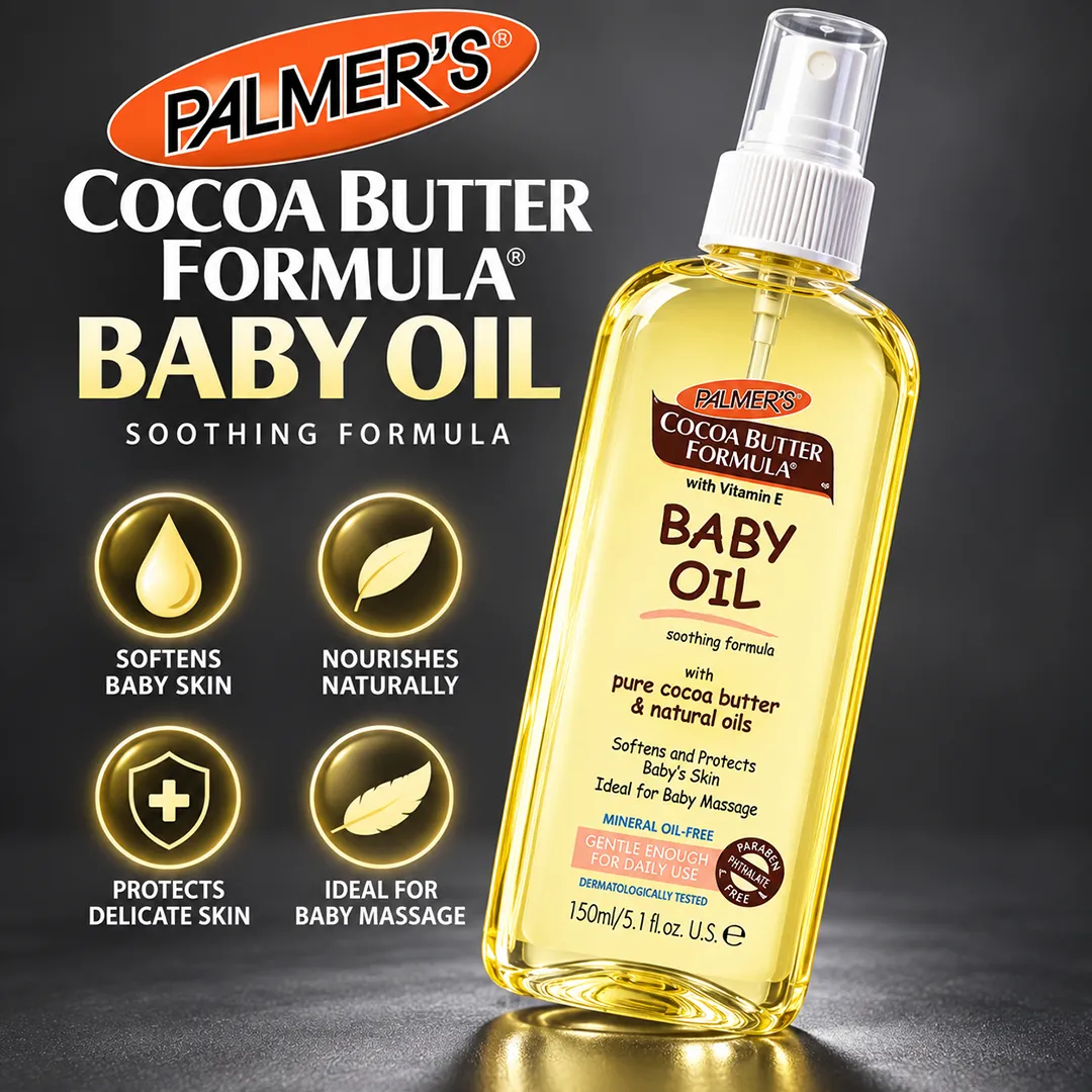 PALMERS CBF BABY OIL 150ML NEW