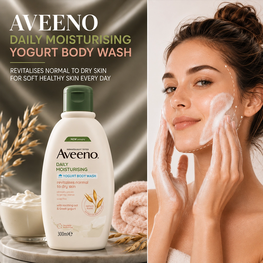AVEENO BODY WASH 300ML DAILY MOISTURISING YOGURT