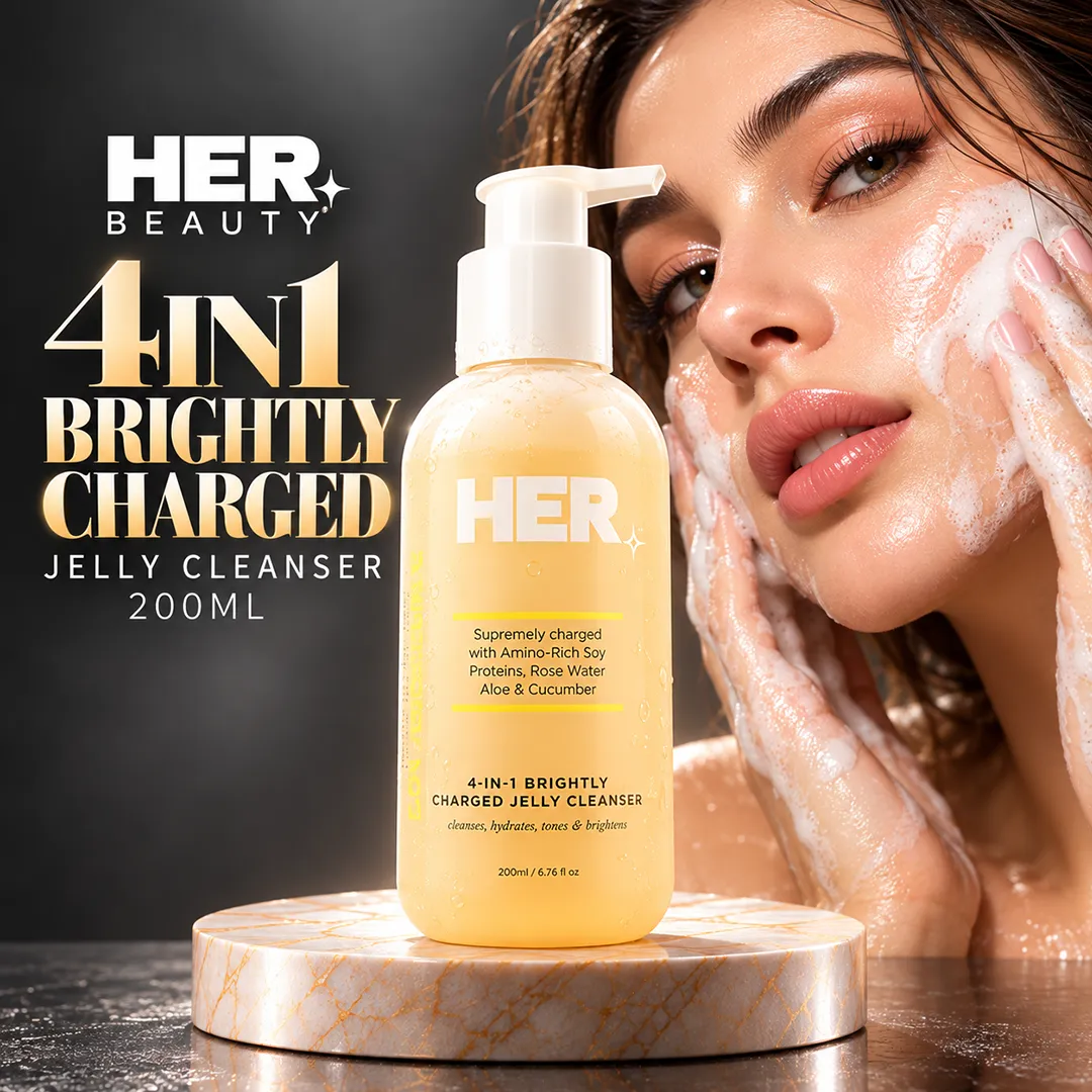 HER BEAUTY 4 IN 1 BRIGHTLY  CHARGED JELLY CLEANSER 200ML