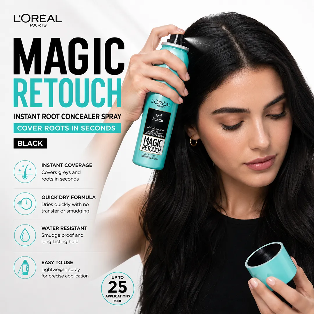 LOREAL MAGIC RETOUCH SPRAY 75ML BLACKK