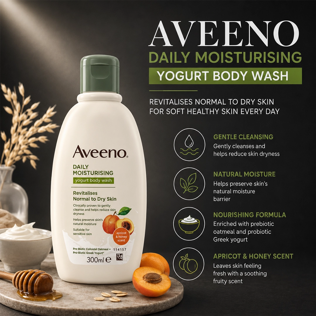 AVEENO BODY WASH 300ML DAILY MOISTURISING