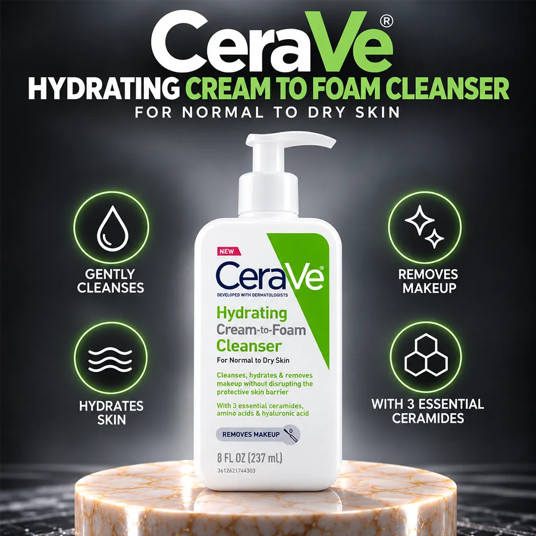 CERAVE HYDRATING CREAM TO FOAM CLEANSER 237ML