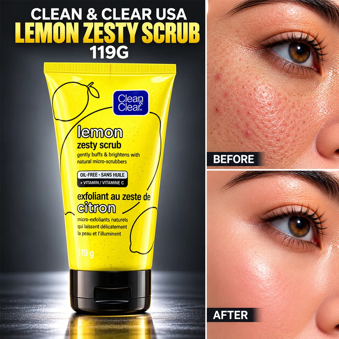 CLEAN CLEAR USA LEMON ZESTY SCRUB 119G