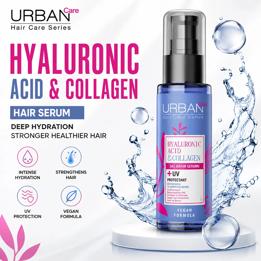 URBAN CARE HYALURONIC ACID & COLLAGEN HAIR SERUM 75ML