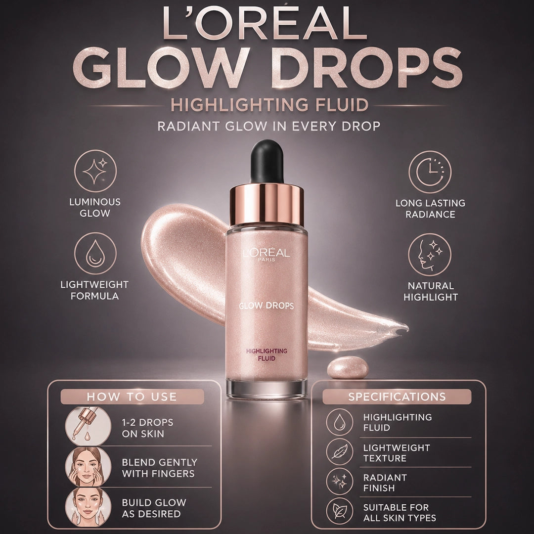 LOREAL HIGHLIGHTING FLUID 15ML GLOW DROPS