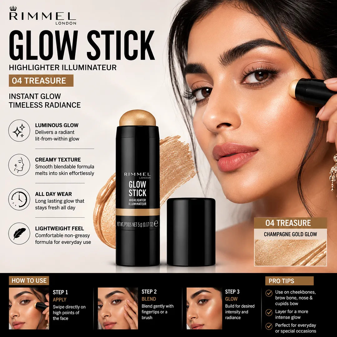 RIMMEL LONDON GLOW STICK 04 TREASURE