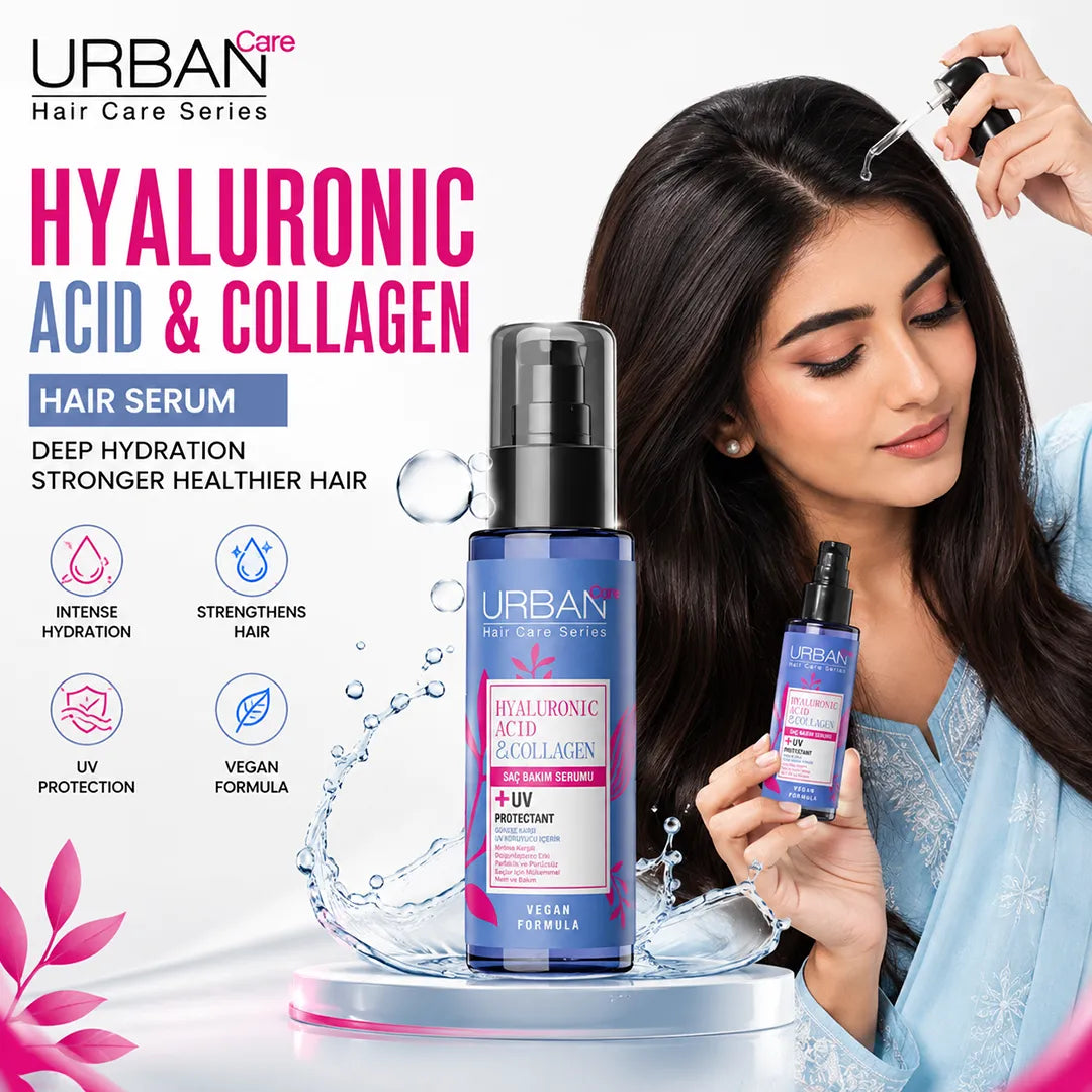 URBAN CARE HYALURONIC ACID & COLLAGEN HAIR SERUM 75ML