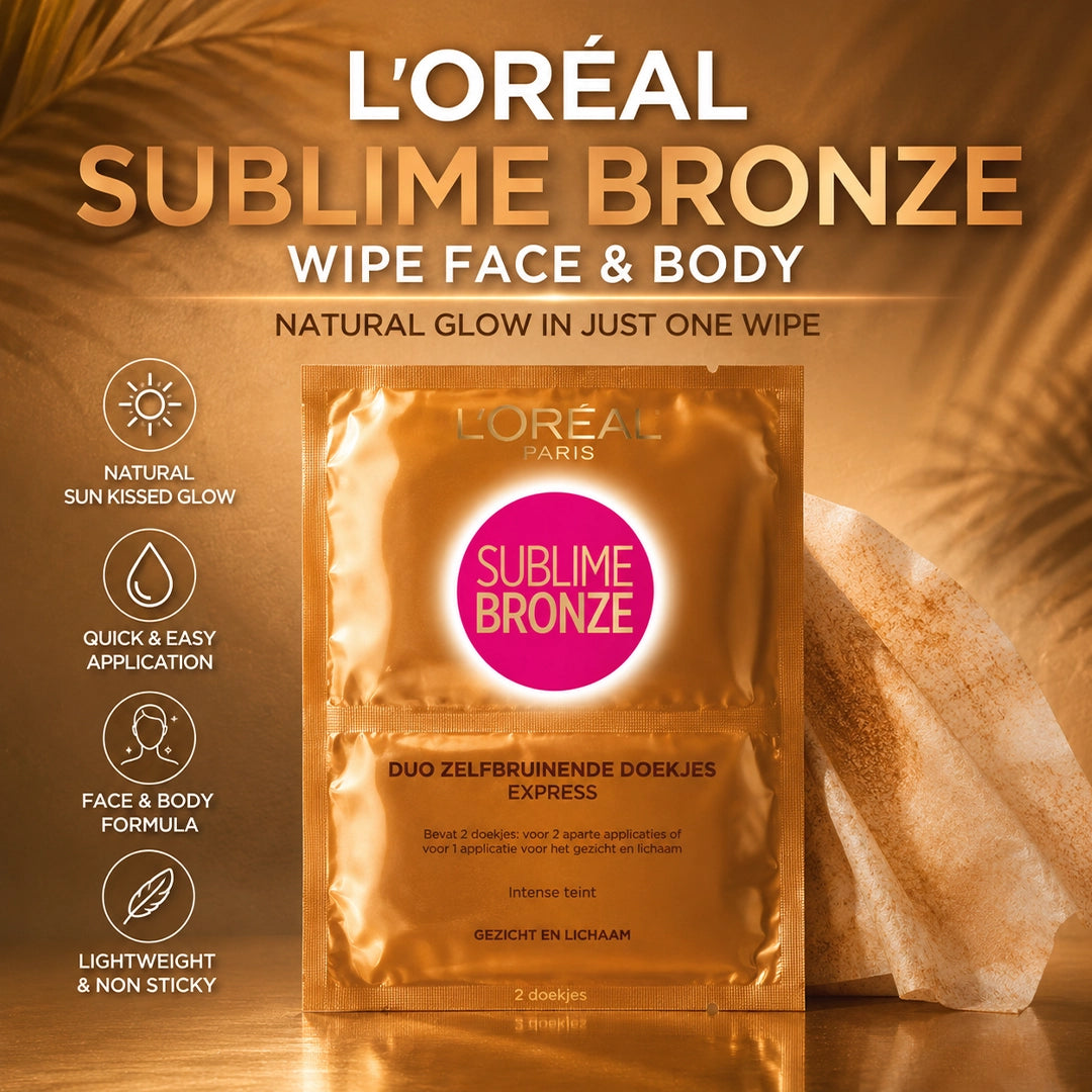 LOREAL SUBLIME BRONZE WIPE FACE & BODY