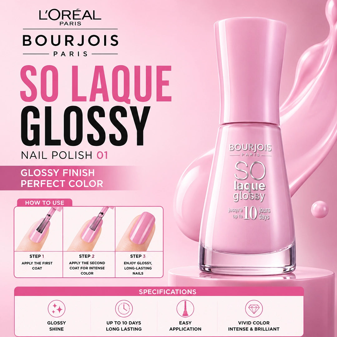 BOURJOIS SO LAQUE GLOSSY NAIL POLISH 01