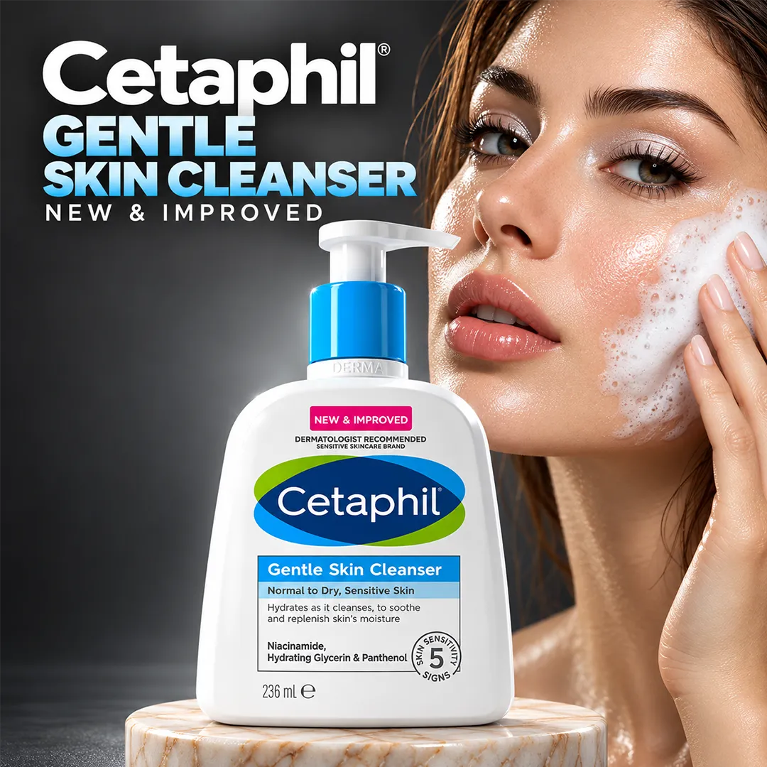 CETAPHIL GENTLE SKIN CLEANSER 236ML NEW & IMPROVED