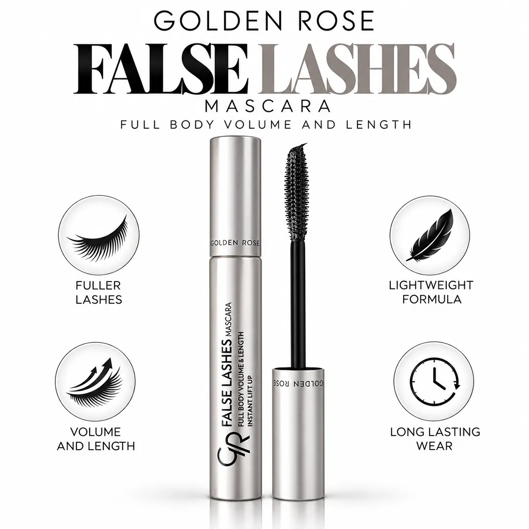 GOLDEN ROSE MASCARA FALSE LASHES BLACK