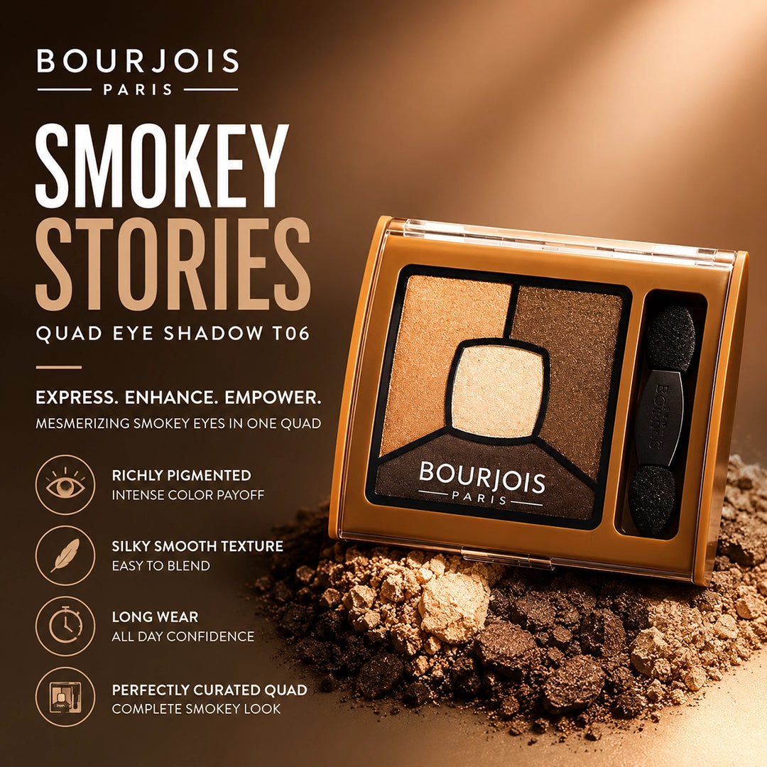 BOURJOIS SMOKEY STORIES QUAD EYE SHADOW T06