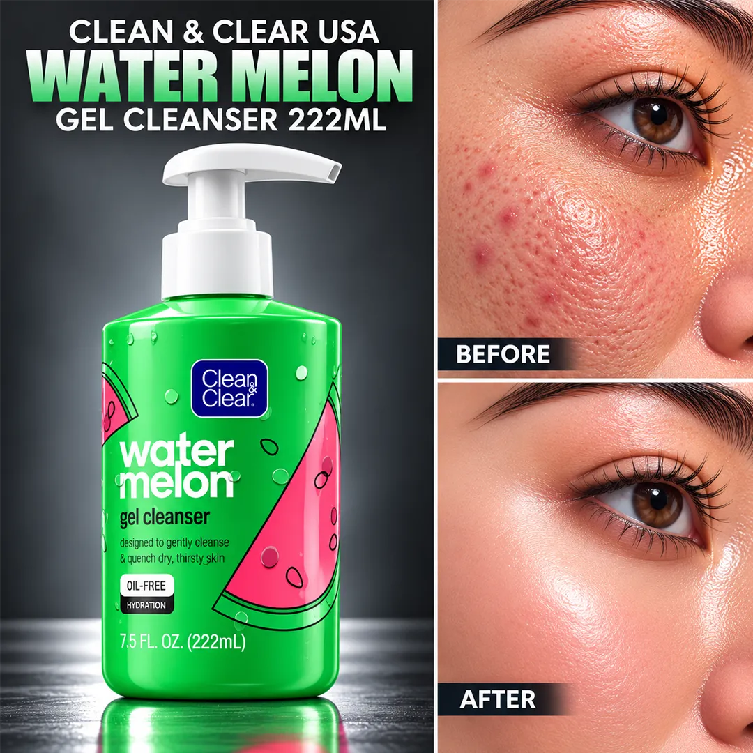 CLEAN CLEAR USA GEL CLEANSER 222ML WATER MELON