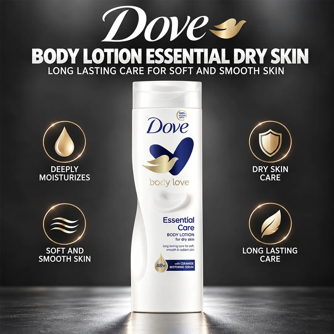 DOVE UK BODY LOTION 400ML ESSENTIAL DRY SKIN