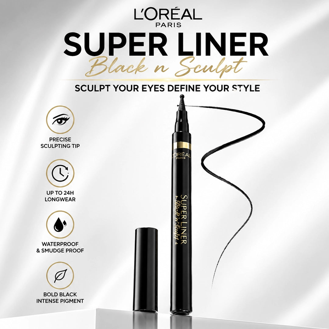LOREAL SUPER LINER BLACK N SAULPT