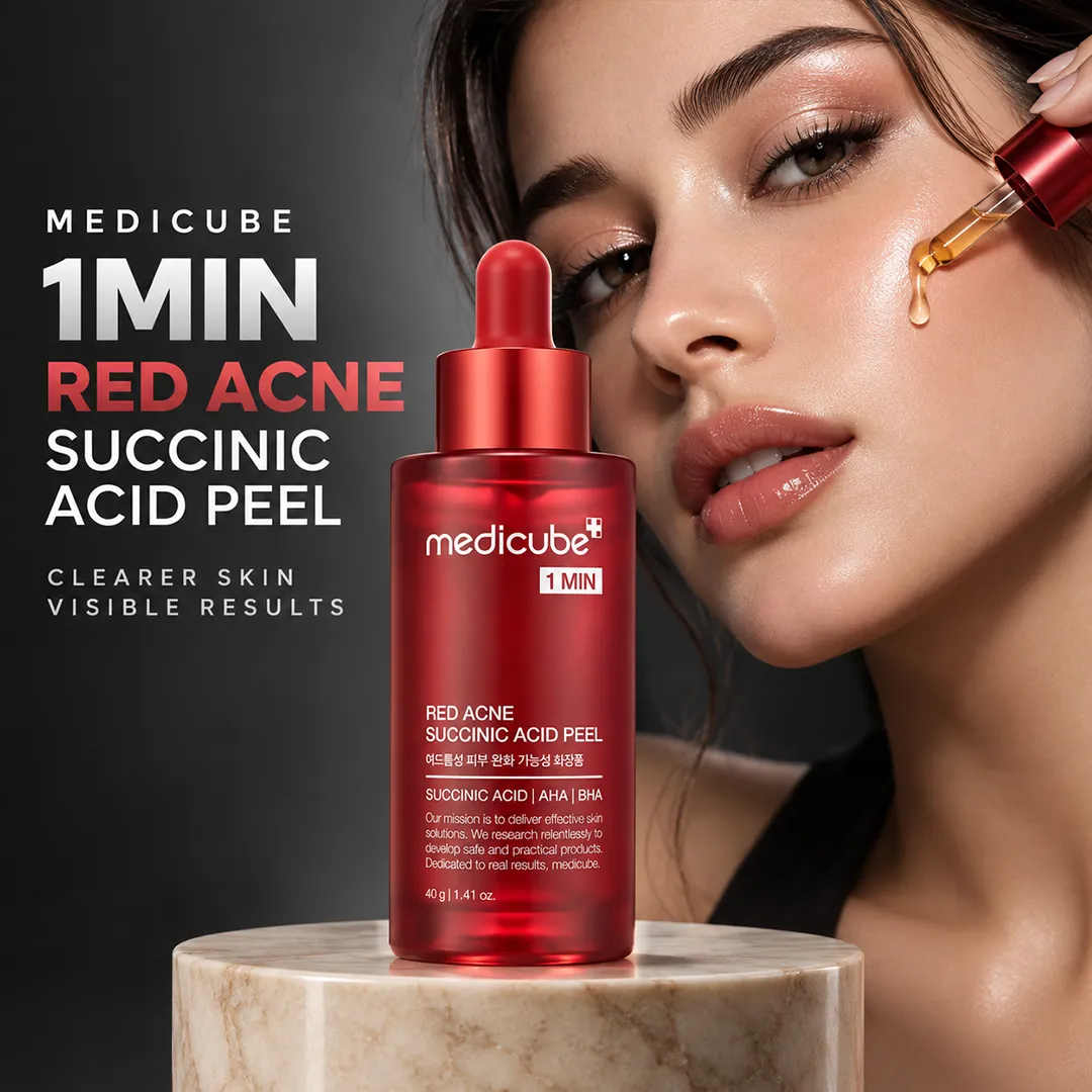 MEDICUBE 1MIN RED ACNE SUCCINIC ACID PEEL 40GM