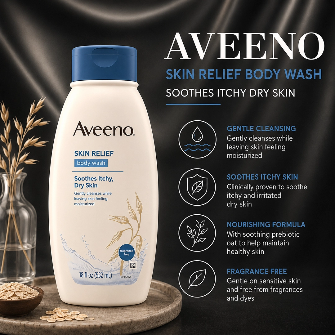 AVEENO BODY WASH 532ML SOOTHES ITCHY DRY SKIN