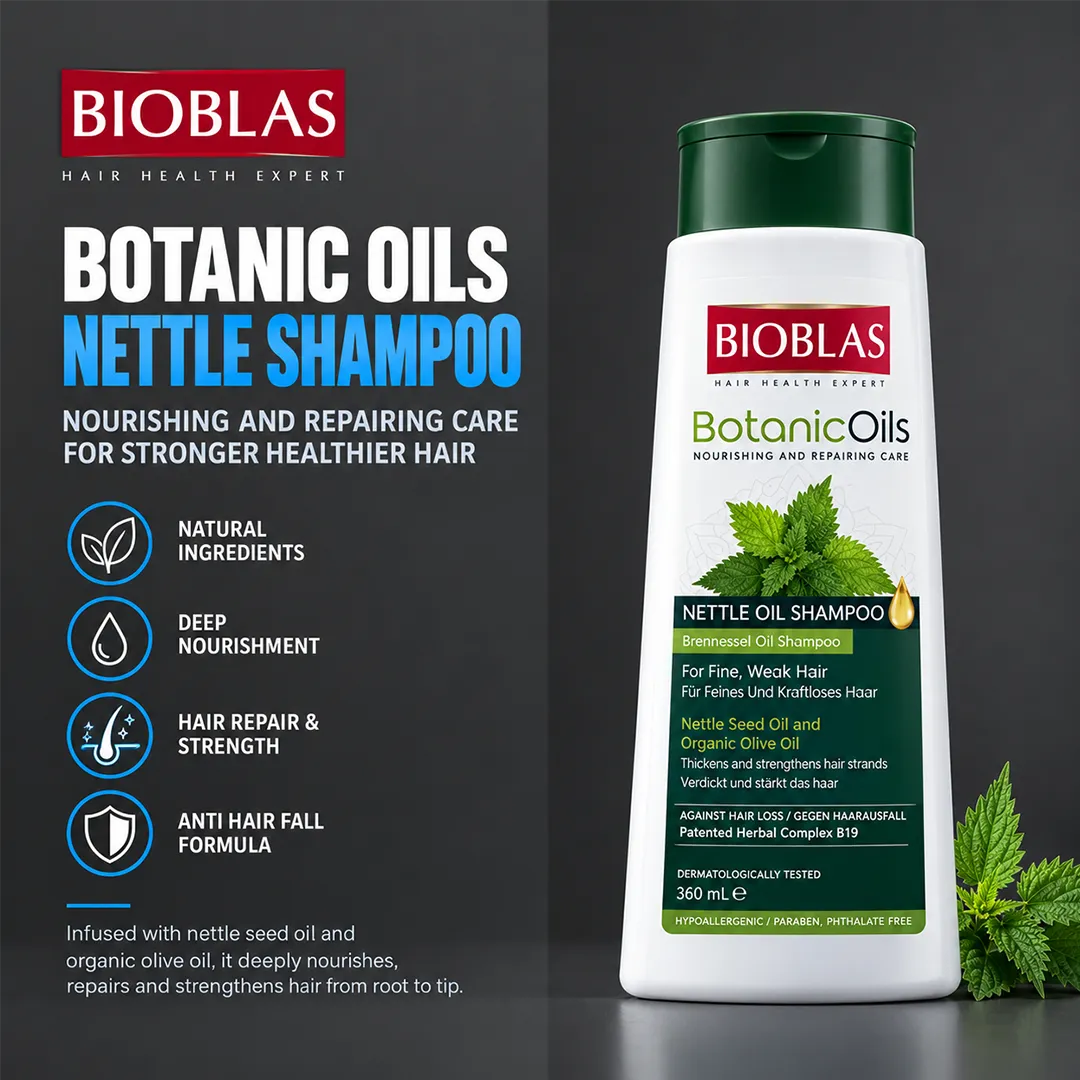 BIOBLAS SHAMPOO 360ML BOTANIC OILS NETTLE
