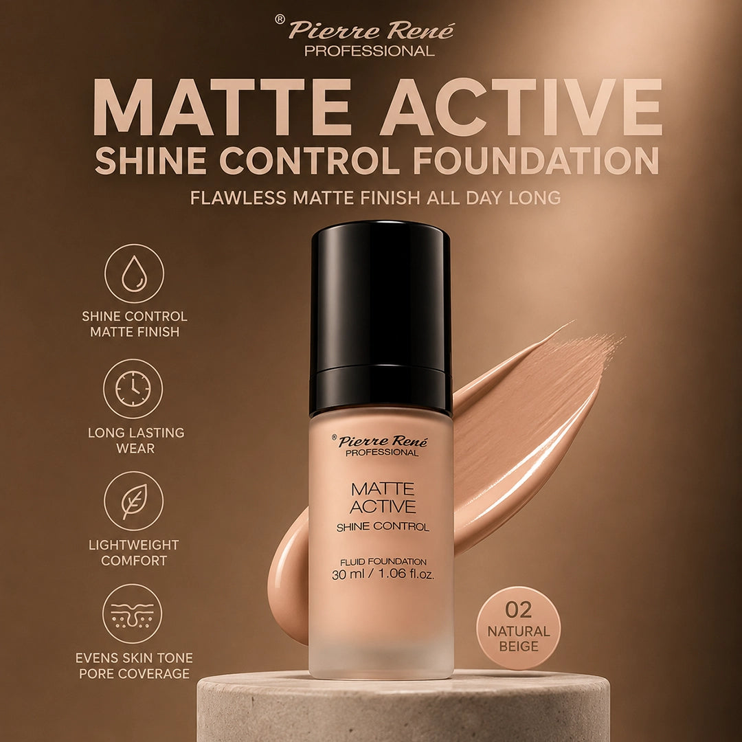 PIERRE RENE MATTE ACTIVE FOUNDATION NO 02 30ML