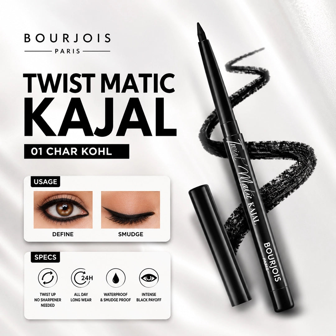 BOURJOIS TWIST MATIC KAJAL 01 CHAR KOHL
