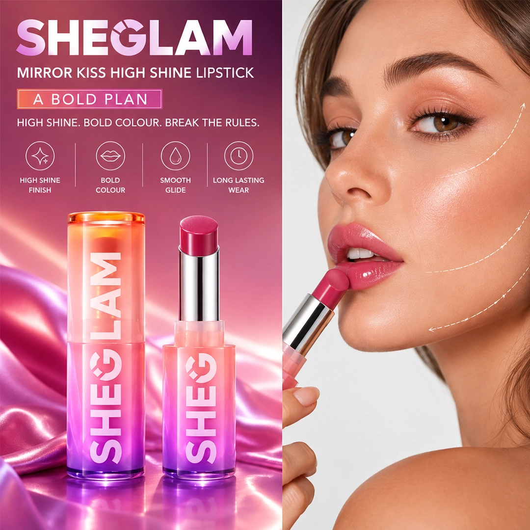 SHEGLAM MIRROR KISS HIGH SHINE LIPSTICK