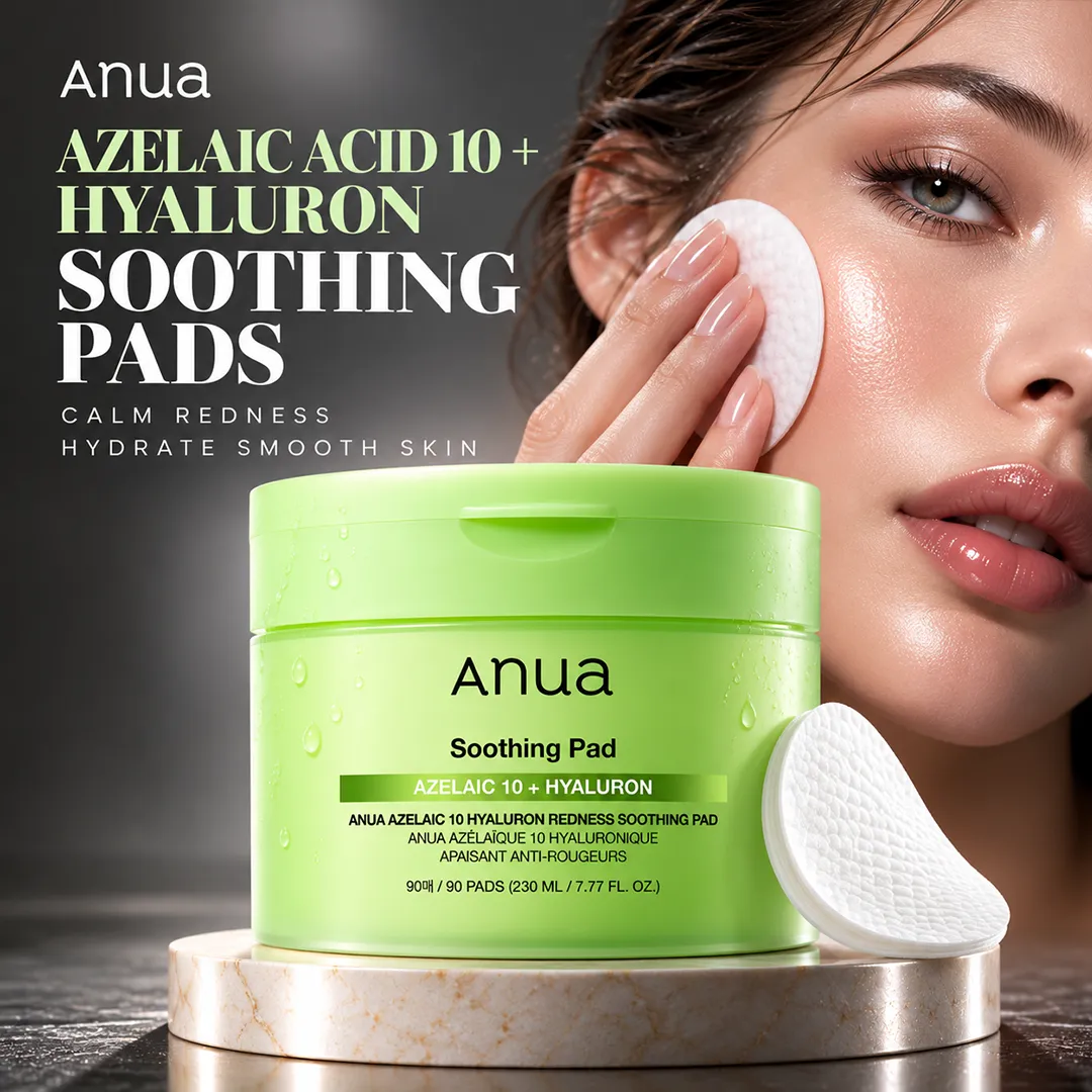 ANUA  AZELIAIC ACID 10+HYALURON SOOTHING PADS 90CS