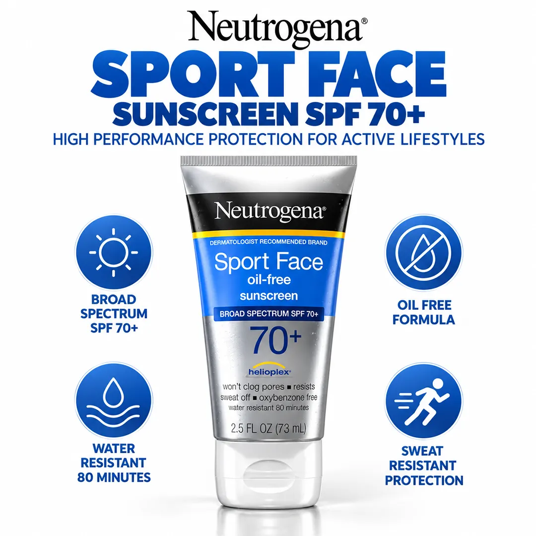 NEUTROGENA SUNSCREEN SPORT FACE LOTION SPF70 73ML