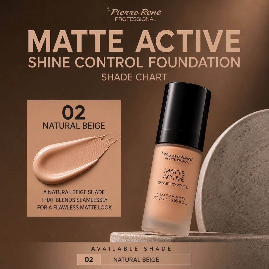 PIERRE RENE MATTE ACTIVE FOUNDATION NO 02 30ML