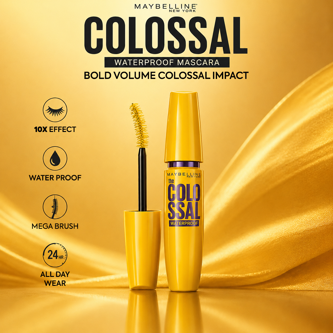 MAYBELLINE MASCARA MAGNUM COLOSSAL W P BLACK 2094