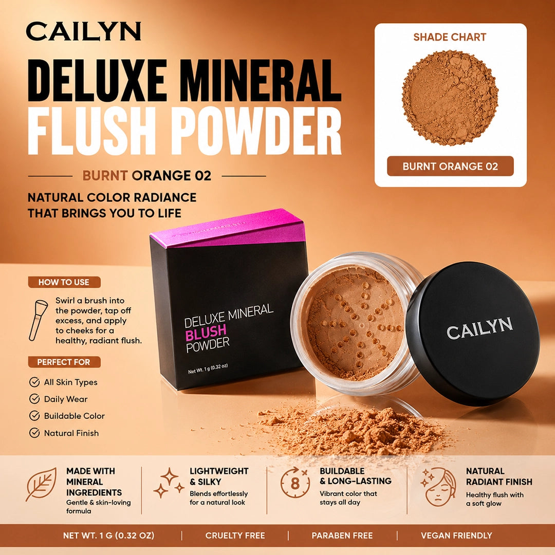 CAILYN DELUXE MINERAL FLUSH POWDER BURNT ORANGE 02