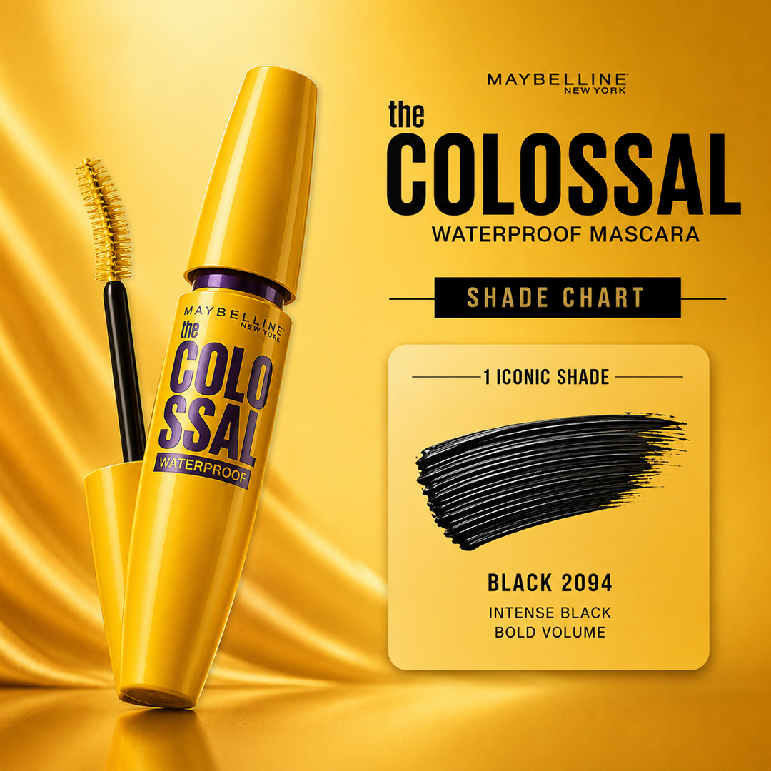 MAYBELLINE MASCARA MAGNUM COLOSSAL W P BLACK 2094