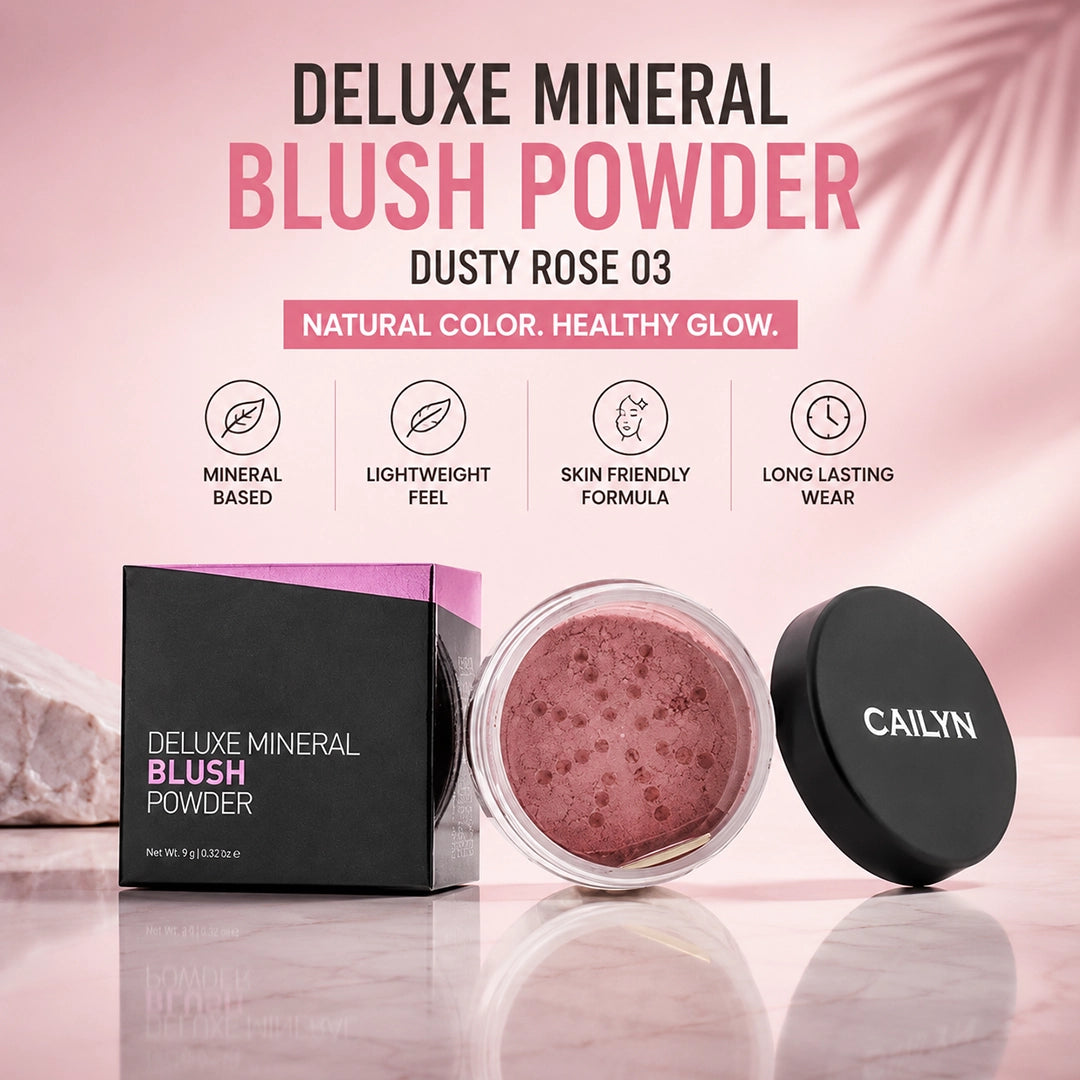 CAILYN DELUXE MINERAL BLUSH POWDER DUSTY ROSE 03