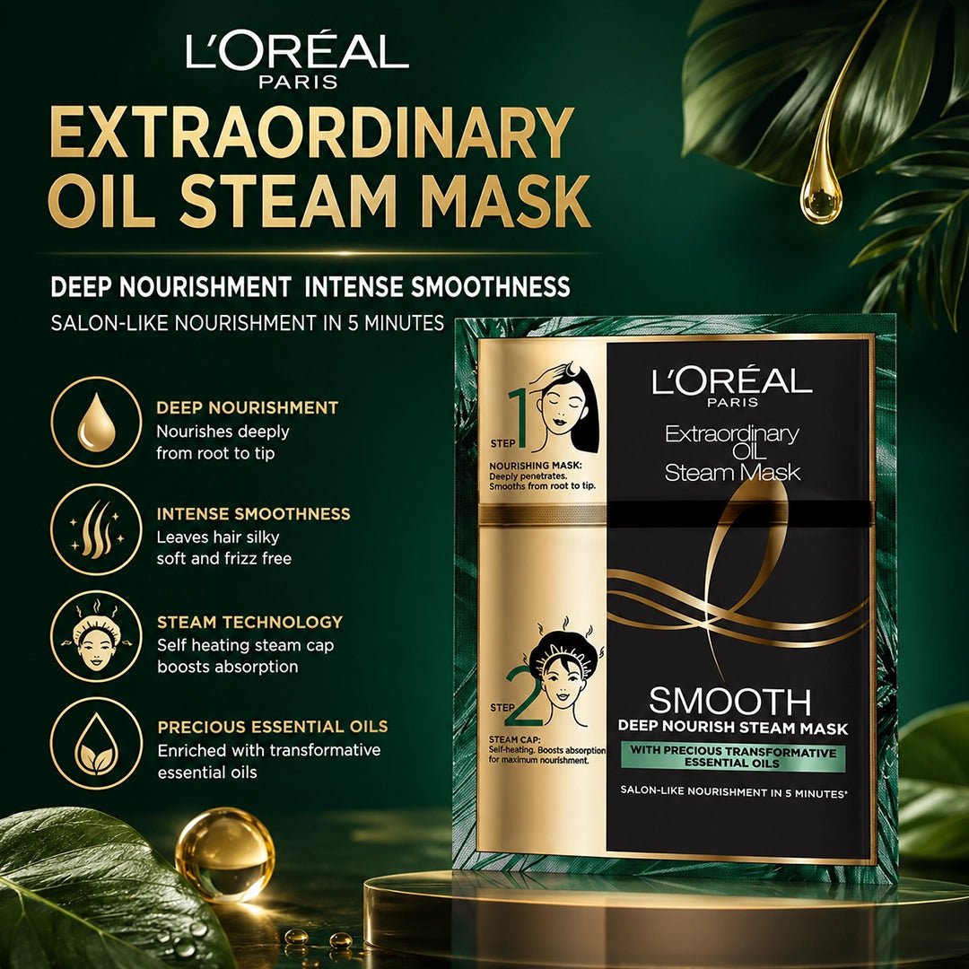 LOREAL PARIS EXTRAORINARIO OIL STEAM MASK 40G