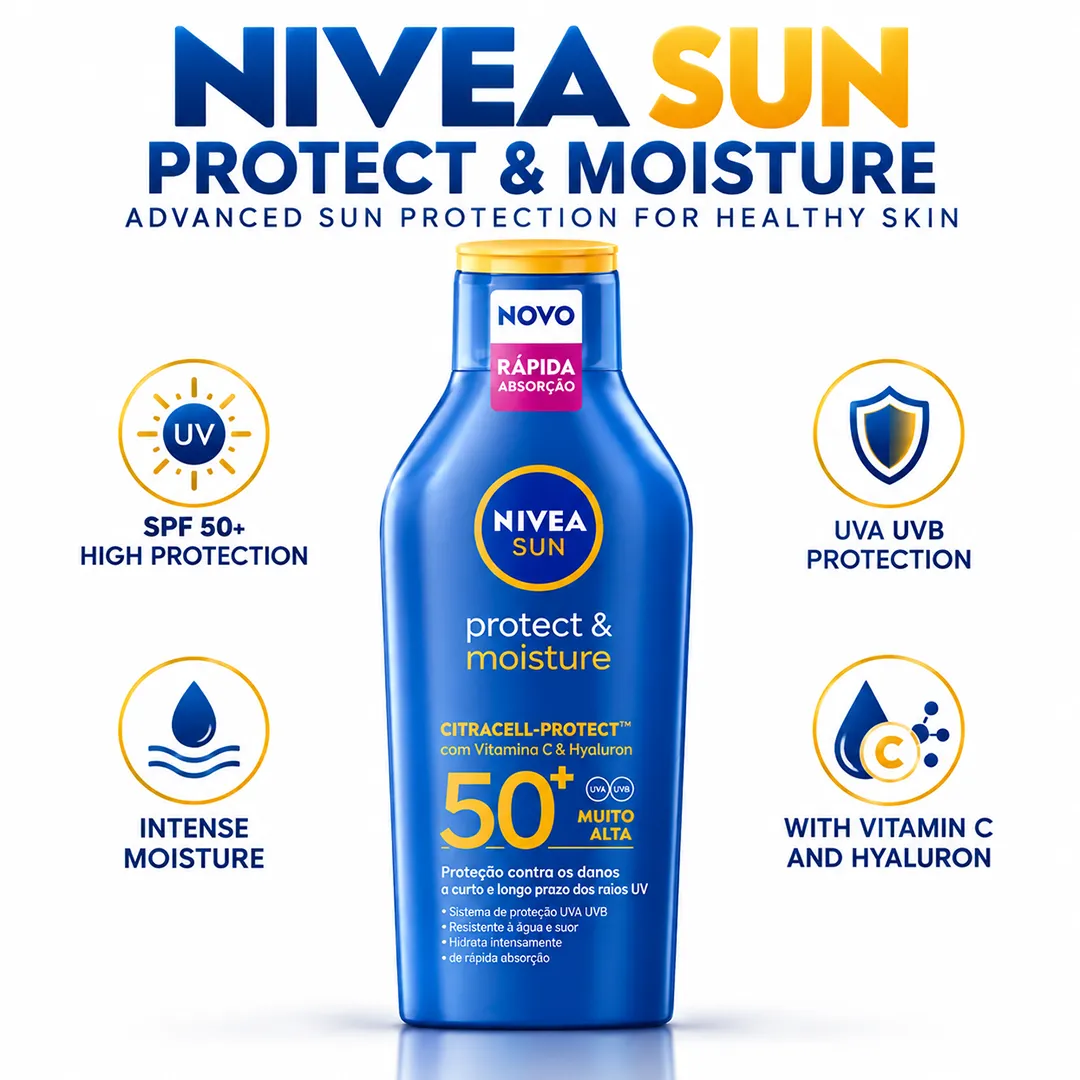 NIVEA SUN PROTECT & MOISTURE 200ML SPF50