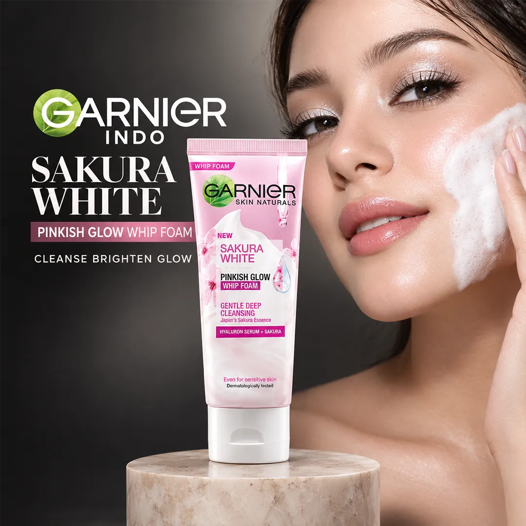 GARNIER INDO SAKURA WHITE PINKISH GLOW WHIP FOAM 100ML