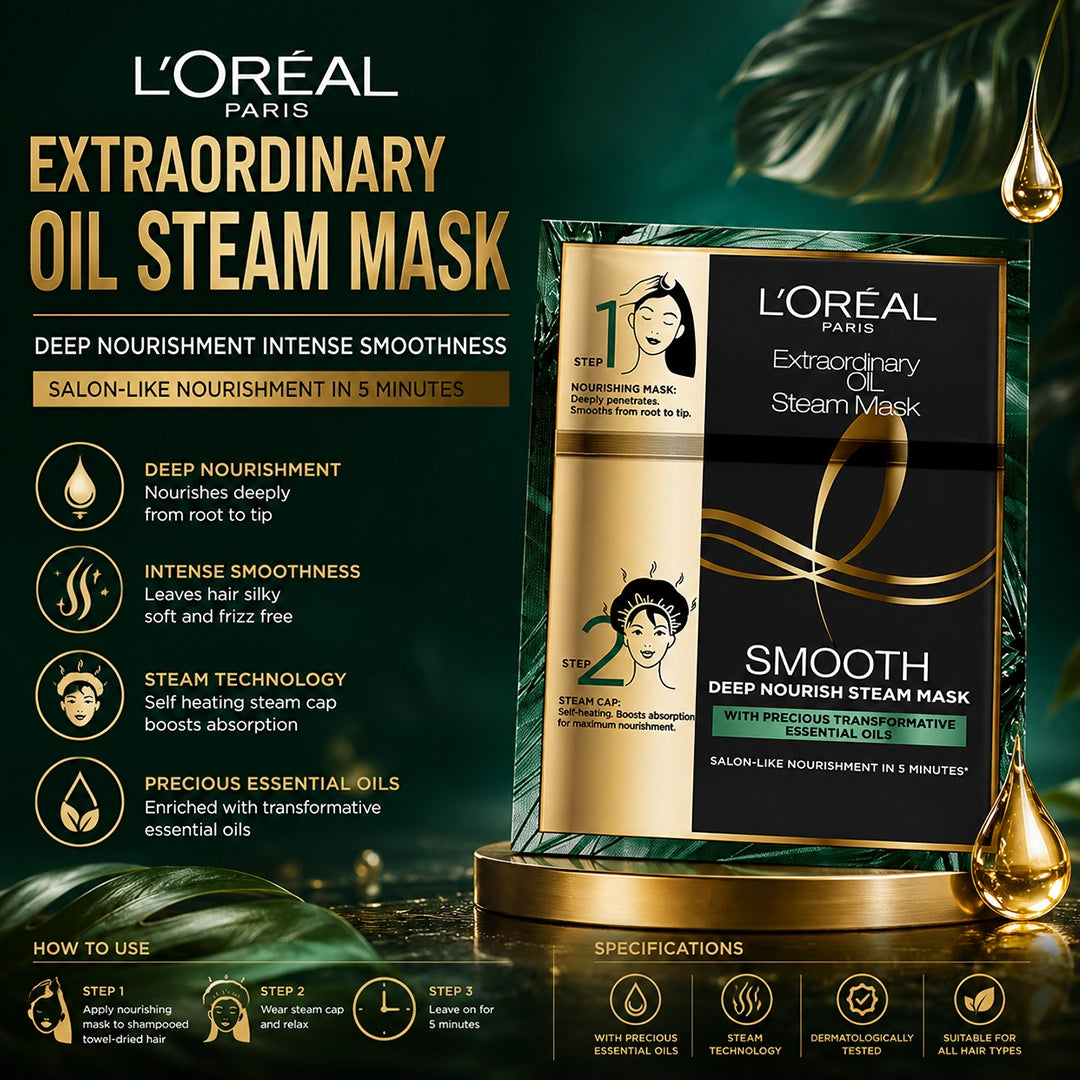 LOREAL PARIS EXTRAORINARIO OIL STEAM MASK 40G