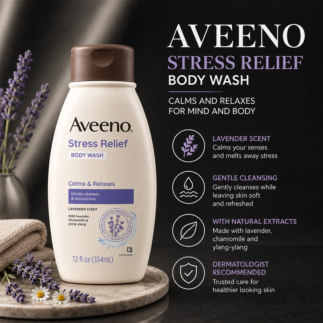 AVEENO BODY WASH 354ML STRESS RELIEF