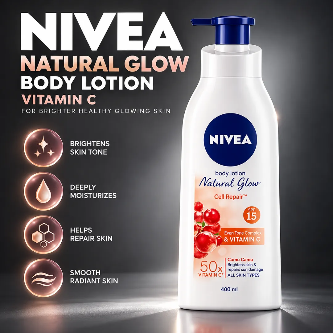NIVEA BODY LOTION 400ML NATURAL GLOW VITAMIN C