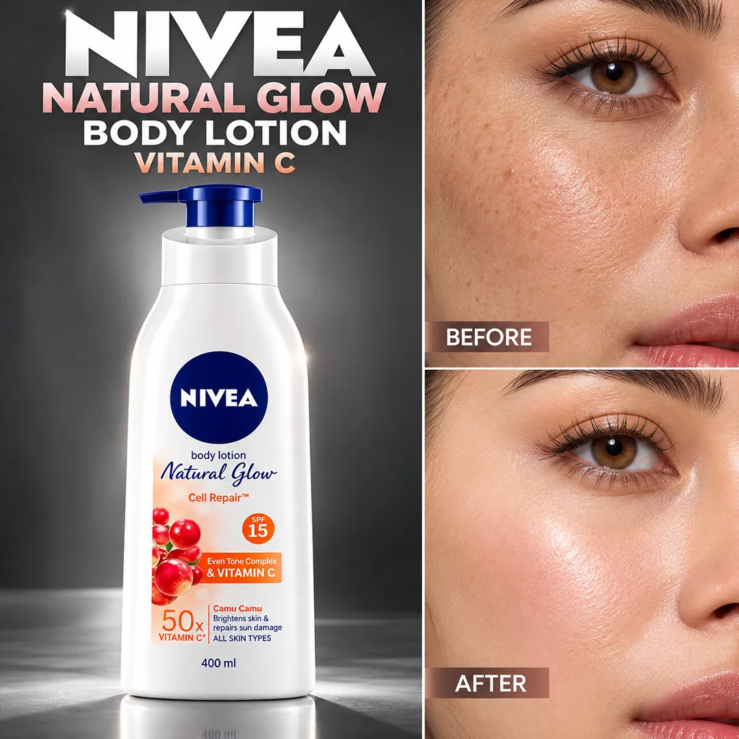 NIVEA BODY LOTION 400ML NATURAL GLOW VITAMIN C