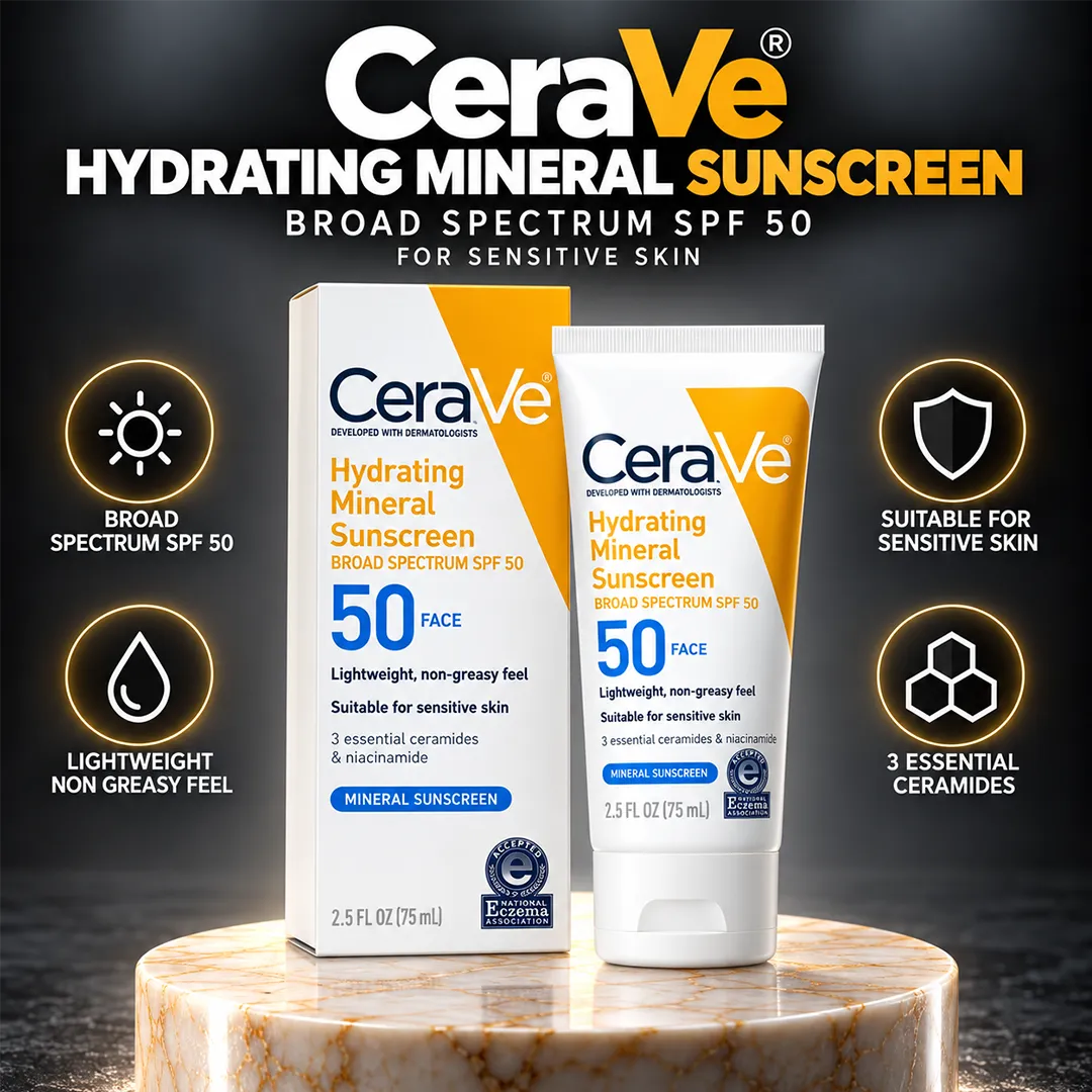 CERAVE HYDRATING MINERAL SUNSCREEN 50 FACE 75ML