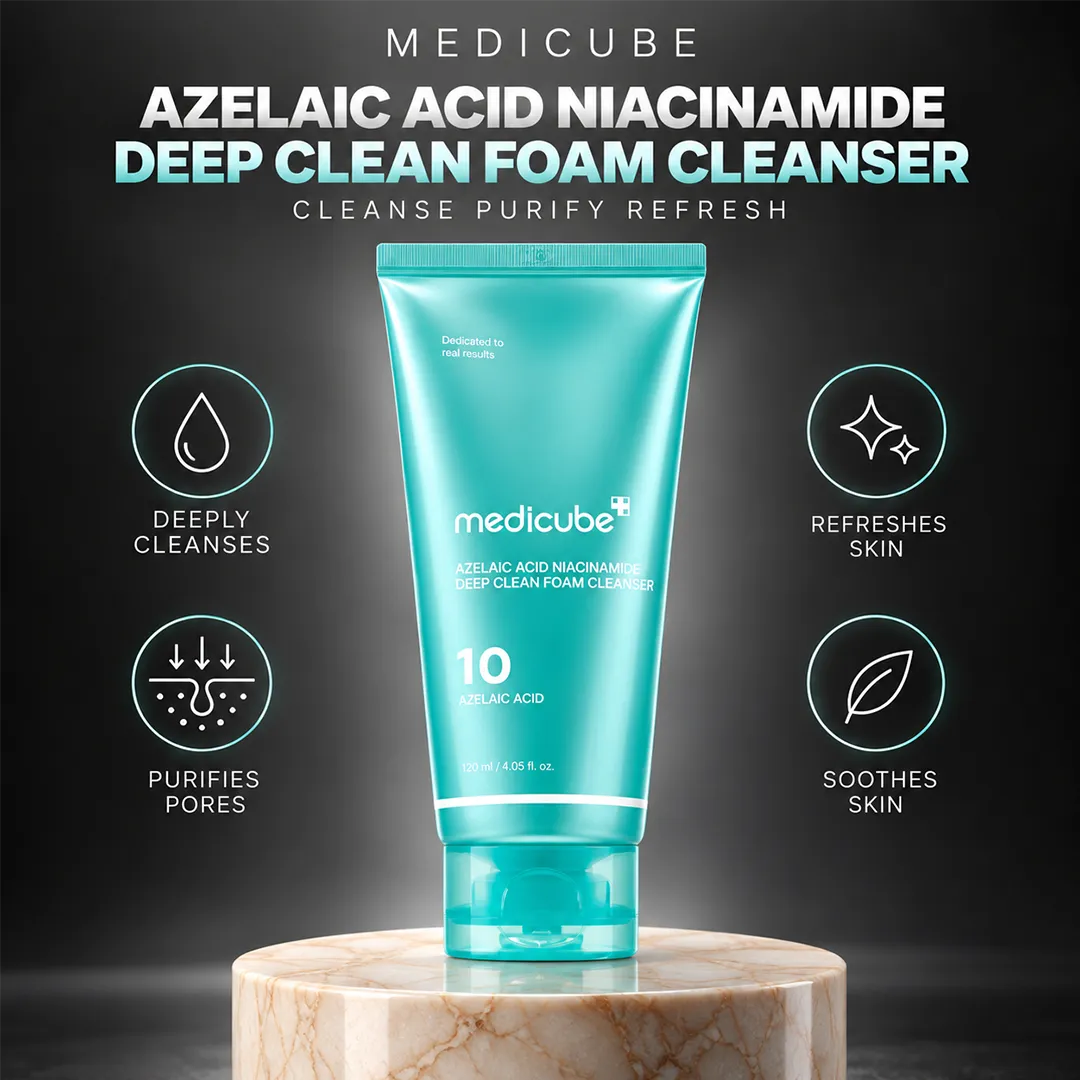 MEDICUBE AZELAIC ACID NIACINAMIDE DEEP CLEAN FOAM CLEANS 120
