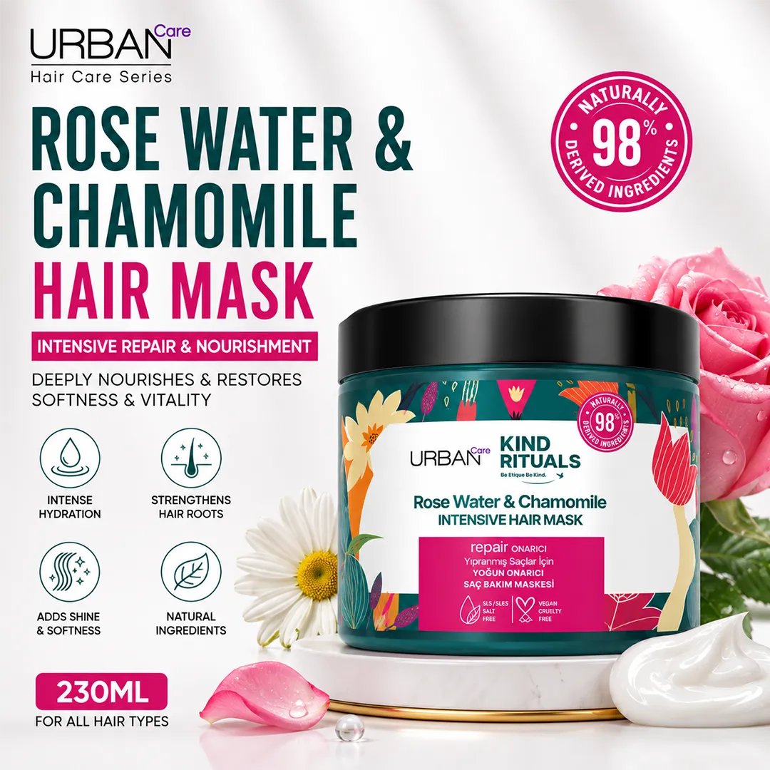 URBAN CARE ROSE WATER & CHAMOMILE HAIR MASK 230ML