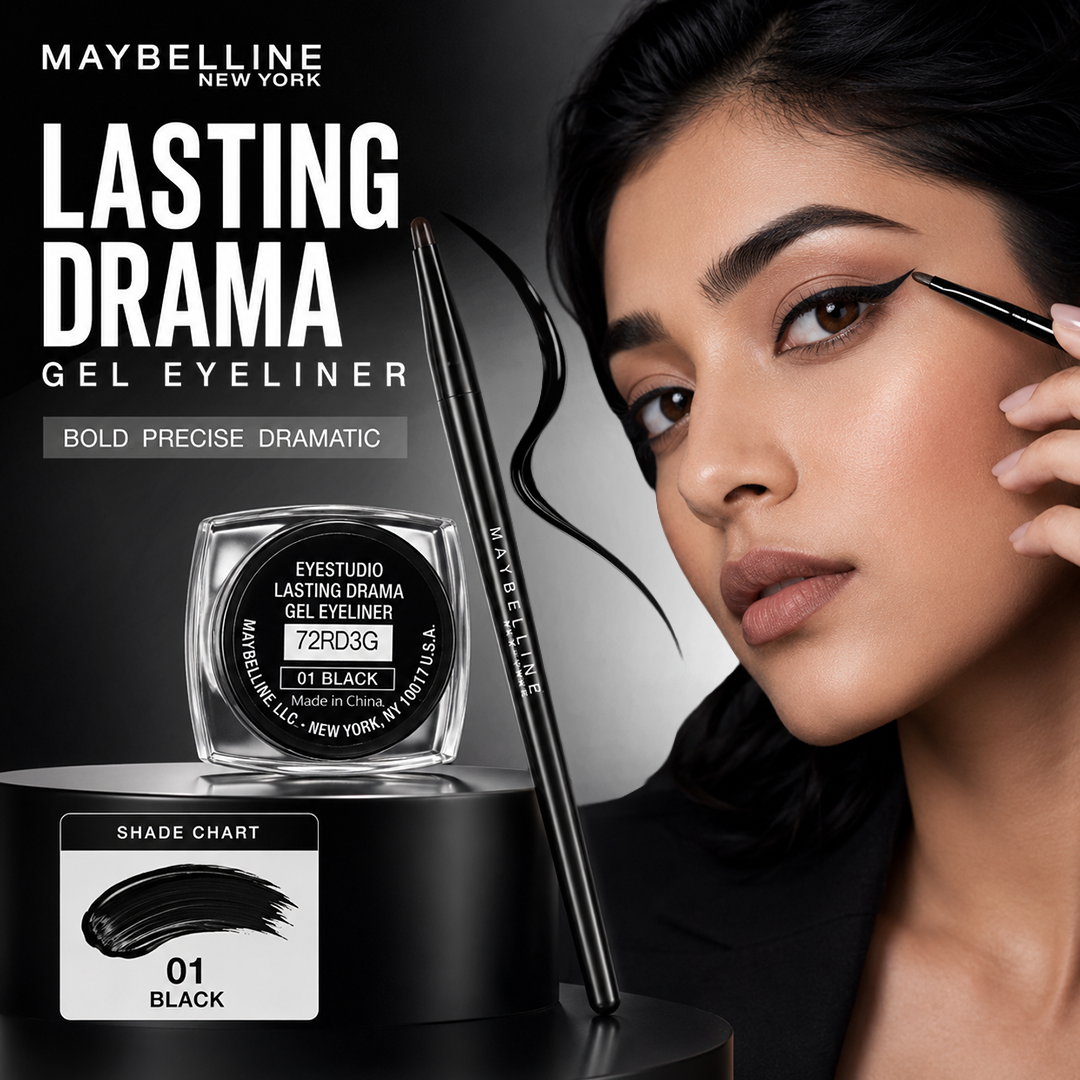 MAYBELLINE LASTING DRAMA GEL EYE LINER 01 (0954).