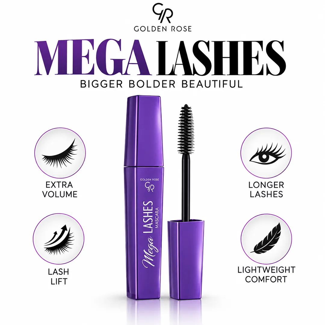 GOLDEN ROSE MASCARA MEGA LASHES