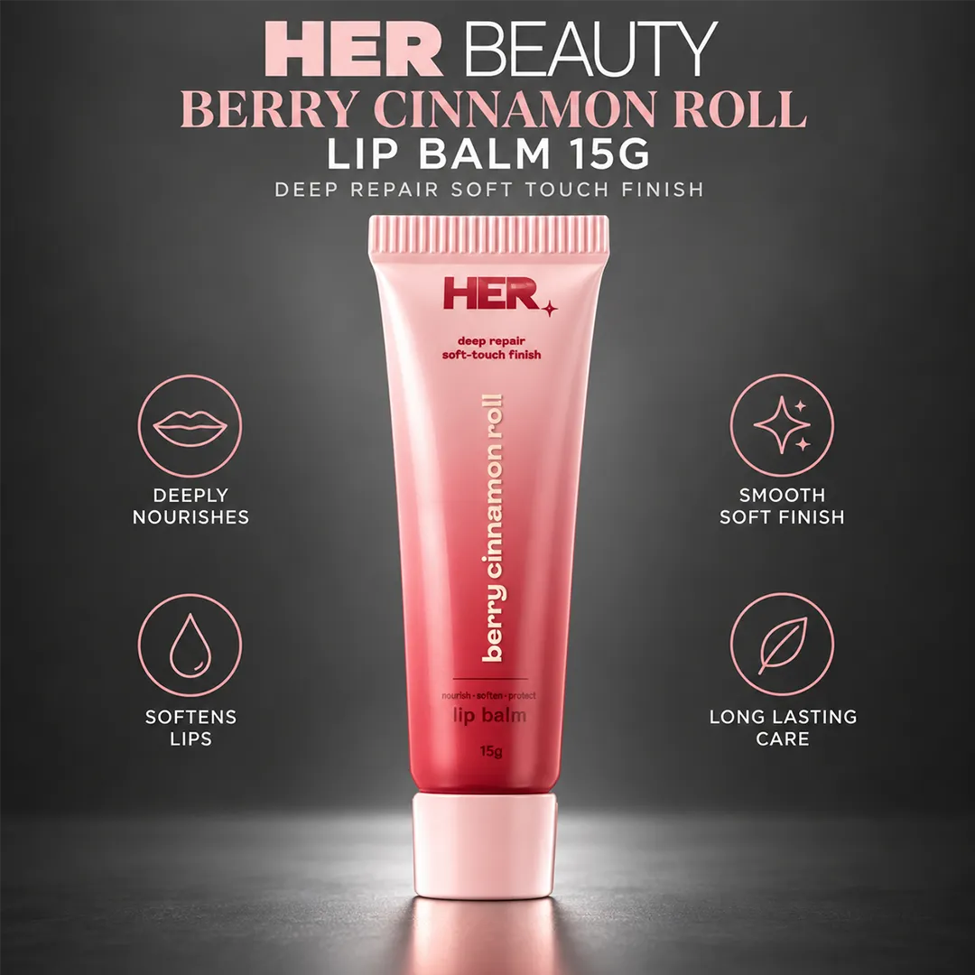 HER BEAUTY BERRY CINNAMON ROLL LIP BALM 15G