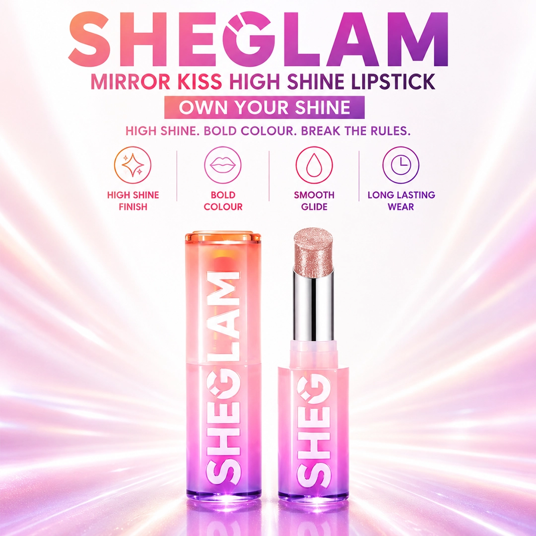 SHEGLAM MIRROR KISS HIGH SHINE LIPSTICK OWN YOUR SHINE